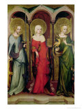 Buy St. Catherine of Alexandria, St. Mary Magdalene and St. Margaret of Antioch, circa 1380 at AllPosters.com