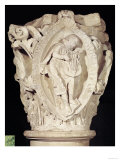 Capital Depicting the Third Key of Plainsong with a Lute Player, circa 1095