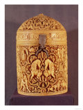 Pyx with a Relief of the Pleasures of Courtly Life, Inscribed with the Name Al-Mughira