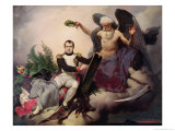 Buy Napoleon (1769-1821) Crowned by Time, Before 1833 at AllPosters.com