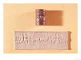 Buy Akkadian Cylinder Seal and Impression of Shar-Kali-Sharri (circa 2217-circa 2193 BC) King of Akkad at AllPosters.com