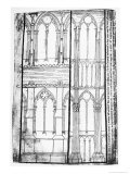 Buy Exterior and Interior Elevation of the Lateral Walls of Reims Cathedral at AllPosters.com