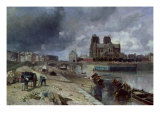 Buy Notre-Dame from the Quai De La Tournelle, 1852 at AllPosters.com