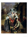 Buy A Peddler Selling Scarves to Women from Troyes at AllPosters.com