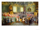 Buy Bed of Justice Held in the Parliament at the Majority of Louis XV (1710-74), 22nd February 1723 at AllPosters.com
