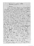 Buy Letter to Richard Wagner (1813-83) 17th February 1860 at AllPosters.com