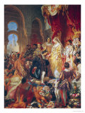 Buy The Reception of Christopher Columbus (1450-1506) by Ferdinand II (1452-1516) of Aragon & Isabella at AllPosters.com