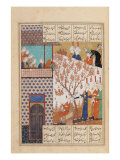 Khosro Before Shirins Palace, Illustration to Khosro and Shirin, 1176, by Elias Nezami (1140-1209)