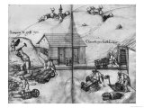 Buy Workers in the Silver Mine of La Croix-Aux-Mines, Lorraine at AllPosters.com