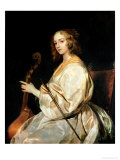 Young Woman Playing a Viola Da Gamba Giclee Print