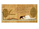 Funerary Papyrus Depicting the Deceased Prostrate in Front of the Crocodile (Papyrus)