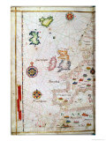 The British Isles, Iberia and Northwest Africa, Detail from a World Atlas, 1565