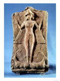 Buy Plaque of a Winged Goddess, Possibly Ishtar, Standing on Two Ibexes, from Ras Shamra (Ugarit) at AllPosters.com