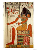 The God, Khepri, from the Tomb of Nefertari, New Kingdom (Wall Painting)
