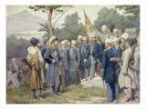 Caucasian Leader Shamil (circa 1798-1871) Surrendering to Count Baryatinsky in 1859, 1880