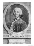 Portrait of Louis-Claude D'Aquin (1694-1772) Engraved by Charles Descombes, 1747