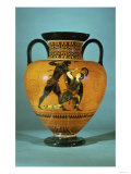 Athenian Black-Figure Neck Amphora of Achilles Slaying the Amazon Queen Penthesilea at Troy