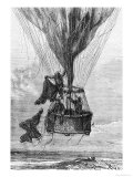 Buy Three Men in a Gondola, Illustration from "Five Weeks in a Balloon" by Jules Verne (1828-1905) at AllPosters.com
