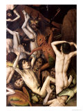 Buy Hell, Detail of a Demon Hitting the Damned, circa 1450 at AllPosters.com
