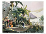 Buy Expedition of Otto Von Kotzebue (1788-1846) and King Kamehameha I (1740/52-1819) Ovayhi Island at AllPosters.com