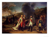Buy Napoleon I (1769-1821) and Francis I (1768-1835) after the Battle of Austerlitz, 4th December 1805 at AllPosters.com
