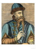 Portrait of Johannes Gutenberg (circa 1400-68) (Later Colouration)