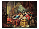 Music Party in a Palatial Interior with Statues and Works of Art