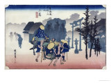 Morning Mist at Mishima, from the Series "53 Stations of the Tokaido," 1834-35