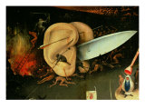 The Garden of Earthly Delights: Hell, Right Wing of Triptych, Detail of Ears with a Knife, c. 1500
