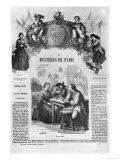 A Tavern, Illustration from "Les Mysteres De Paris" by Eugene Sue (1804-57), Published 1851