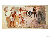 Inspecting the Fields, Part of a Wall Painting from the from the Tomb of Nebamun, Thebes