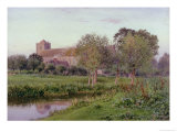 Buy Dorchester Abbey, Near Wallingford, Autumn Evening at AllPosters.com