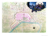 Buy Plan of Rochefort and Its Surroundings, from the "Atlas Louis XIV," 1683-88 at AllPosters.com