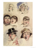 Buy Sheet of Studies of Seven Heads at AllPosters.com