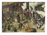 The Census at Bethlehem, Detail of the Tax Office