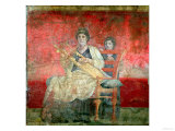 Noblewoman Playing a Cithera, from the Boscoreale Villa, Pompeii, circa 50 BC