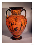 Athenian Black-Figure Amphora, Showing Olive Gathering, circa 520 BC