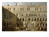 Buy The Coronation of the Doge of Venice on the Scala Dei Giganti of the Palazzo Ducale, 1766-70 at AllPosters.com
