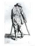Buy Beggar on His Crutches, from Behind at AllPosters.com
