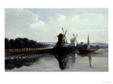 Buy Windmills by a River at AllPosters.com