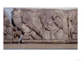 Frieze Slab from the Tomb of Mausolus, Satrap of Caria, a Battle Between the Greeks and Amazons