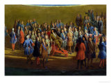 Buy View of the Bassin D'Apollon in Versailles, Detail of Louis XIV (1638-1715) and His Court at AllPosters.com