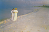 Summer Evening on the Skagen Southern Beach with Anna Ancher and Marie Kroyer, 1893