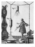 Buy Electrical Discharge of Bodies Electrified by Points, Plate from Essai Sur L'Electricite Des Corps at AllPosters.com