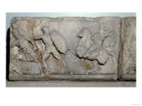 Frieze Slab from the Mausoleum of Mausolus, Satrap of Caria, Greeks & Amazons in Battle