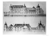 Buy The Reconstruction of Chateau De Chantilly, North Facade and Facade of the Petit Chateau at AllPosters.com