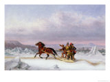 Buy Crossing the St. Lawrence from Levis to Quebec on a Sleigh at AllPosters.com