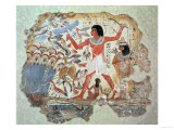 Nebamun Hunting in the Marshes with His Wife an Daughter, Part of a Wall Painting