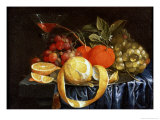 Buy Still Life of Grapes, Oranges and a Peeled Lemon at AllPosters.com