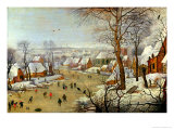 Winter Landscape with Skaters and a Bird Trap